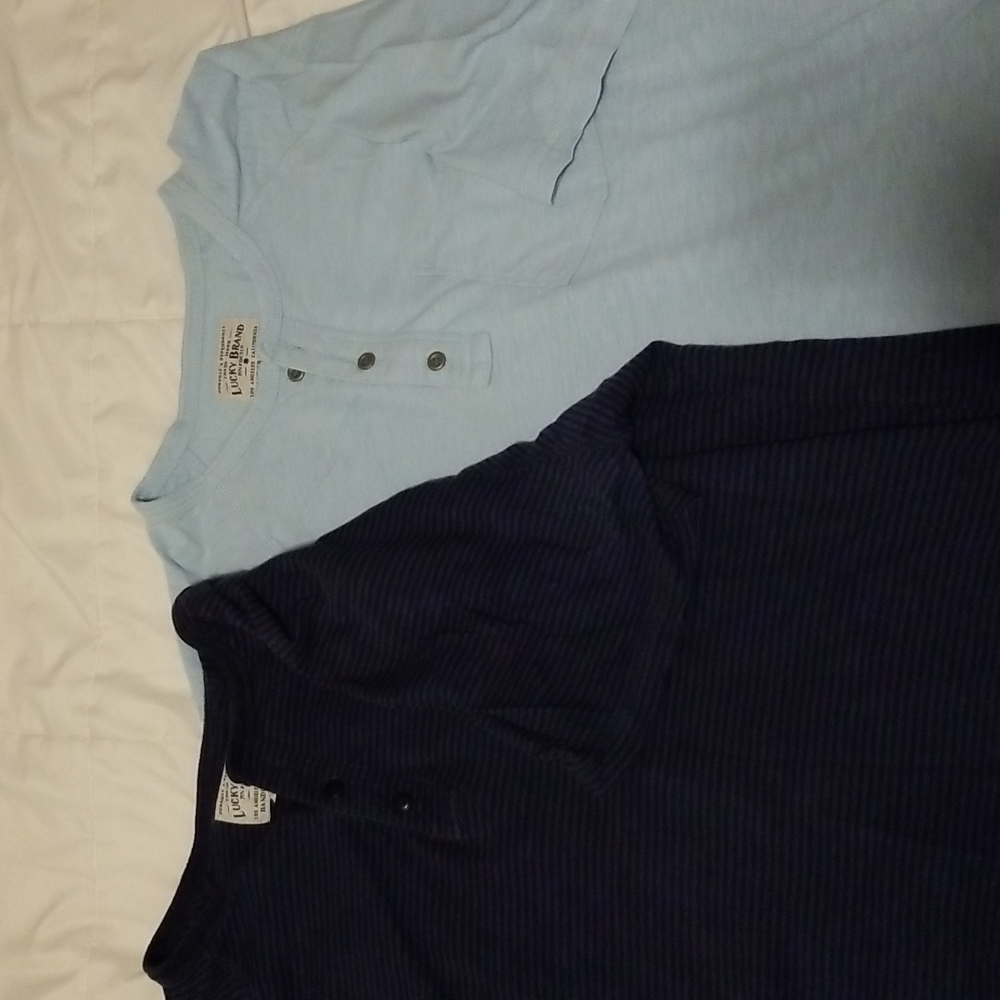 Lucky Brand 2-pack XL short sleeve henley shirts